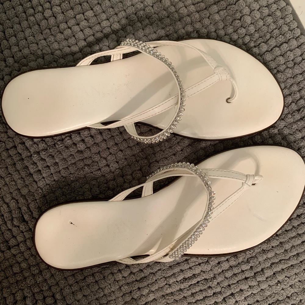 Italian white sandals